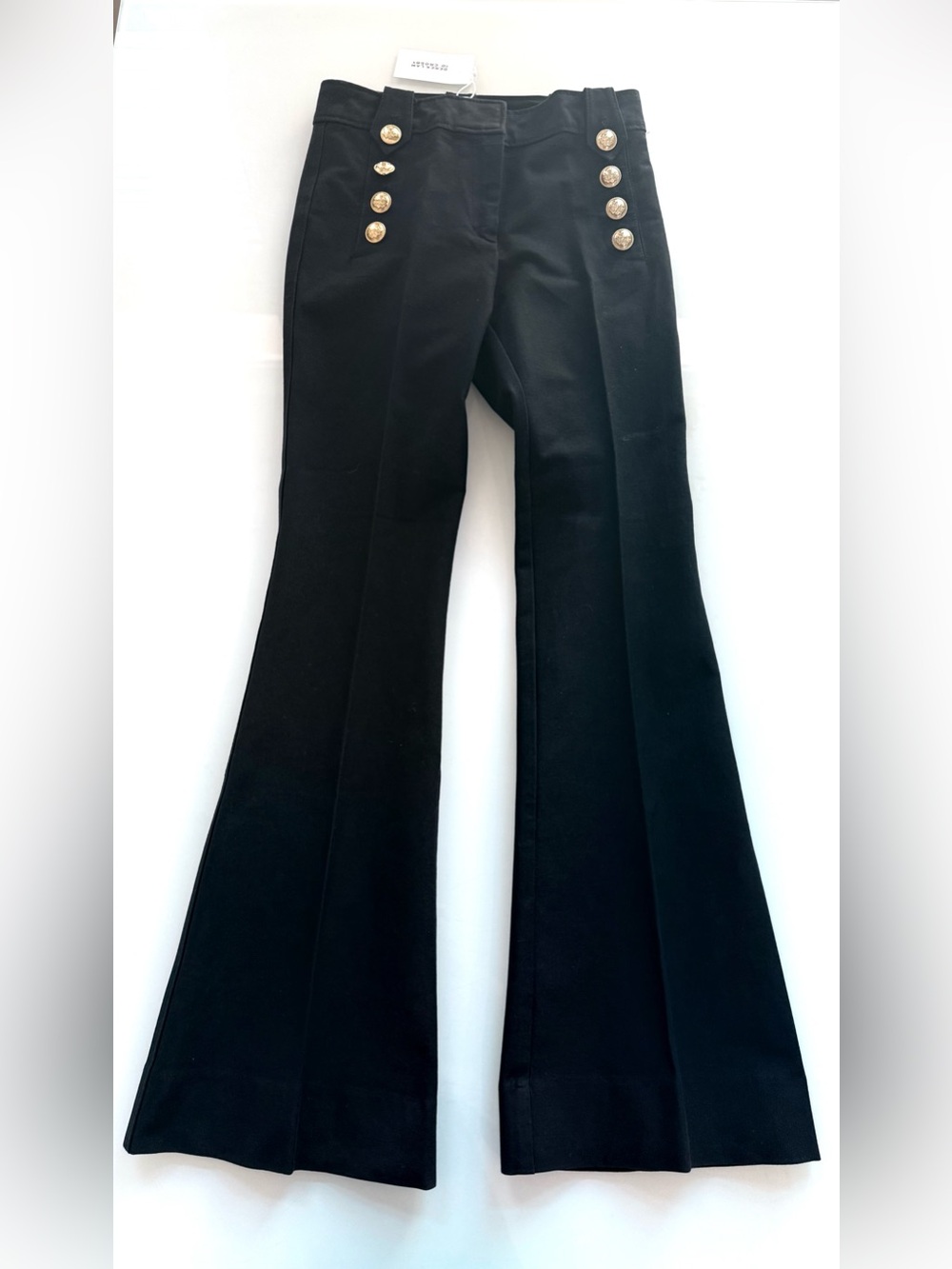 Derek Lam 10 Crosby Robertson Flare Trousers Women’s Size 4 Black NWT - Picture 3 of 11